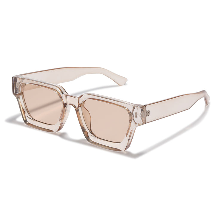 Dame fashion solbrille med klar ramme og gradient linser Skanto