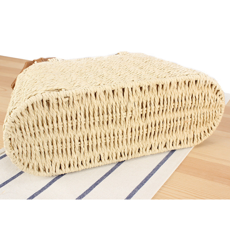 Basket bag with elegant fabric decoration Skanto