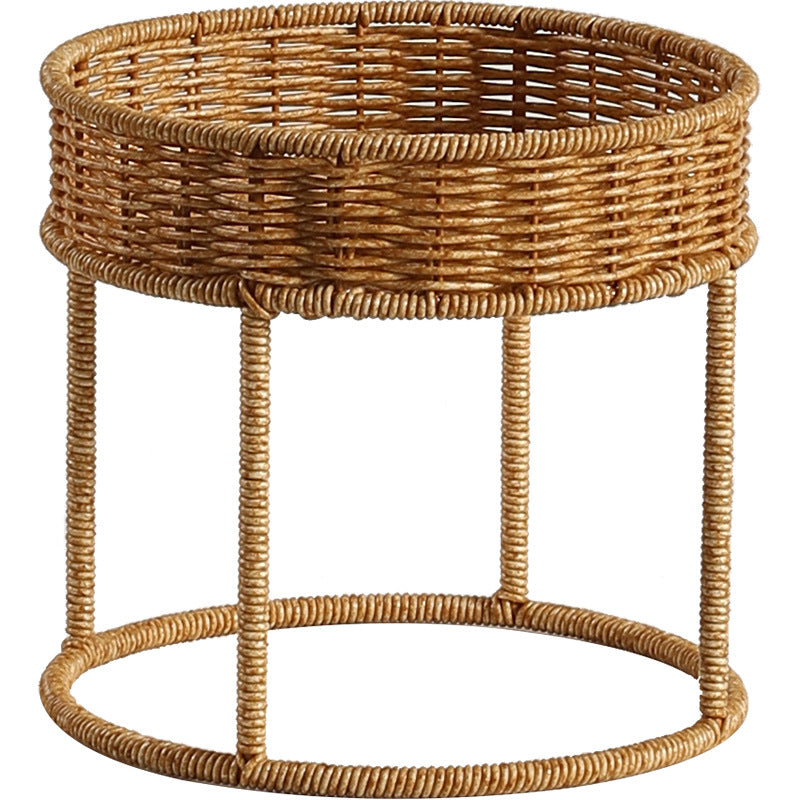 Unisex Moderne planteholder med flettet kurv og metallramme Skanto