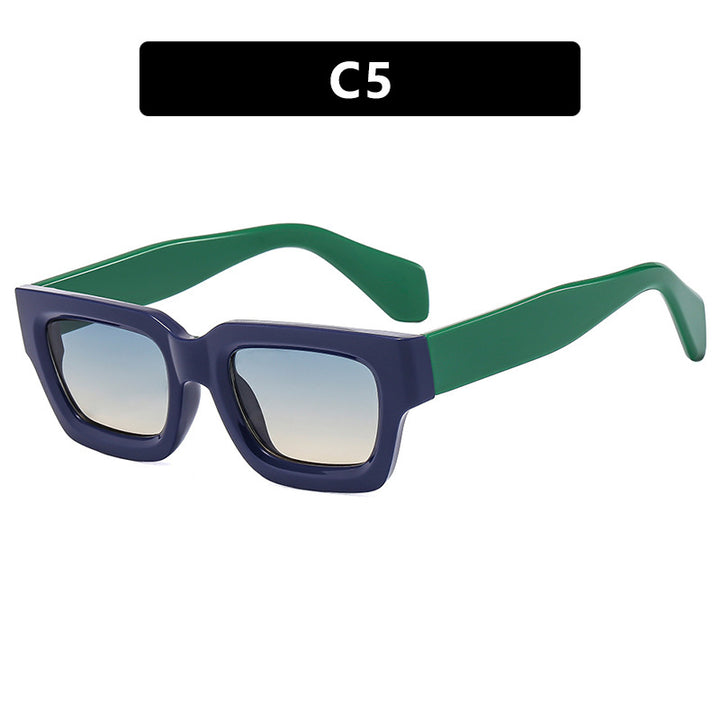 Women's Fashionable Rectangular Sunglasses with Wide Frame and Protective UV Filter Skanto