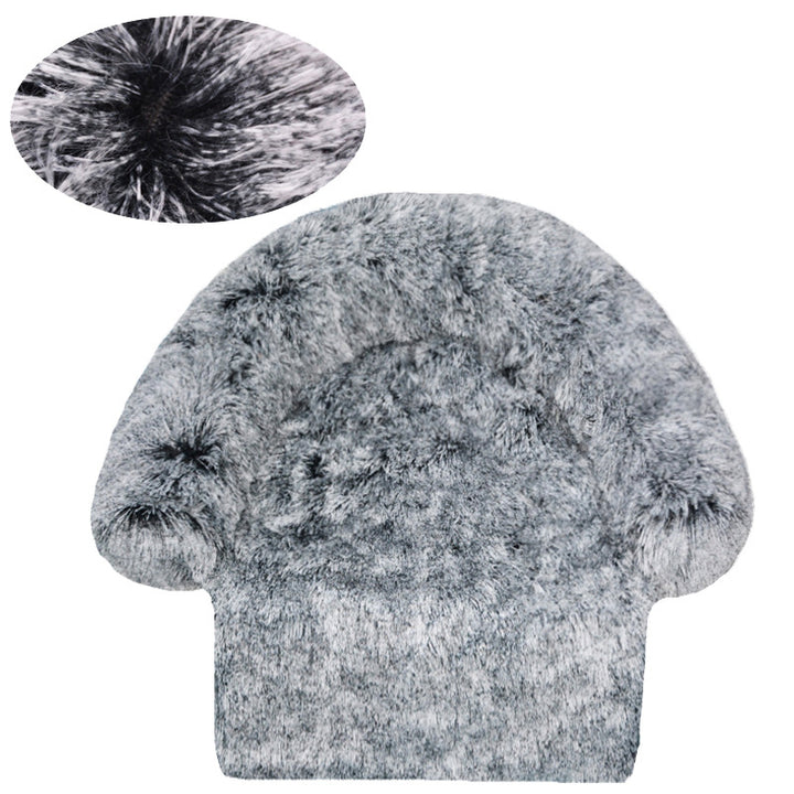 Fluffy Rund Sofa Hundeseng