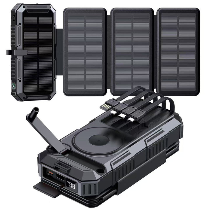 Solar Powerbank med trådløs ladefunksjon fra Skanto
