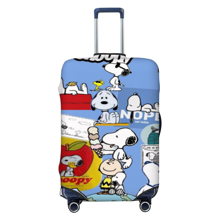 Unisex nan elastisk koffertrekk med Snoopy tegneseriemotiv, strekkbart beskyttende trekk for trolley med fire hjul Skanto
