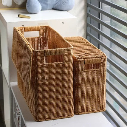 Unisex dekorativ Rattan oppbevaringsboks Skanto