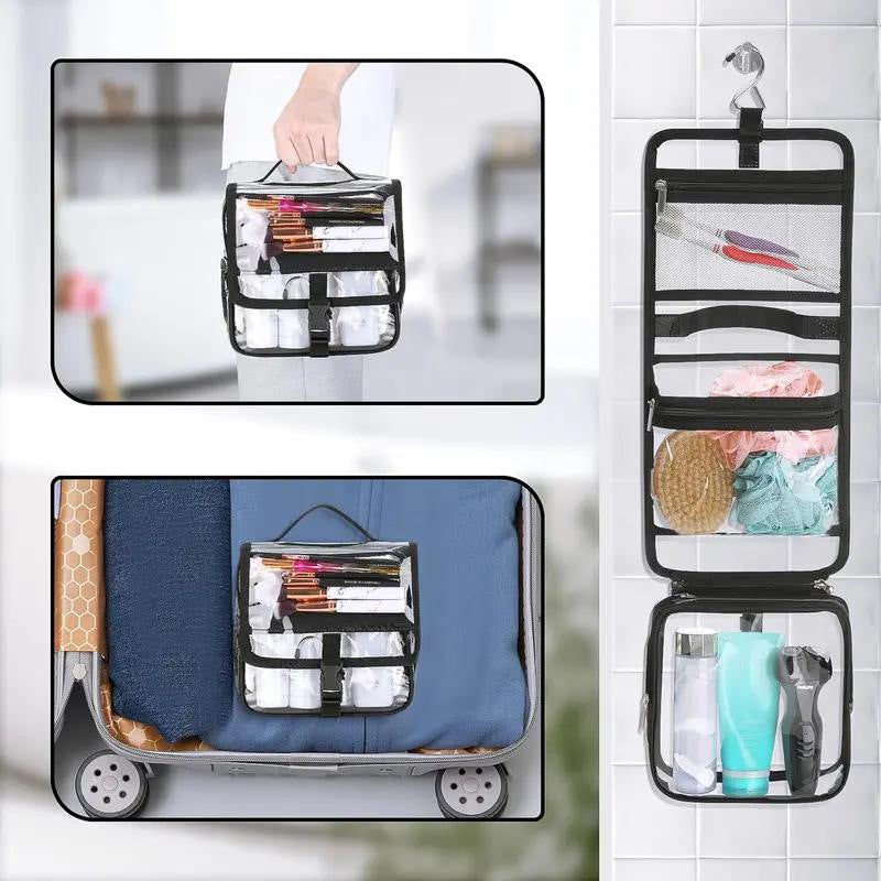 Kosmetikkorganisator med Gjennomsiktig Design og Praktisk Krok Skanto