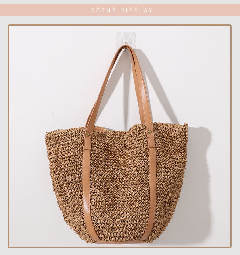 Large Woven Tote Bag with Adjustable Straps Skanto