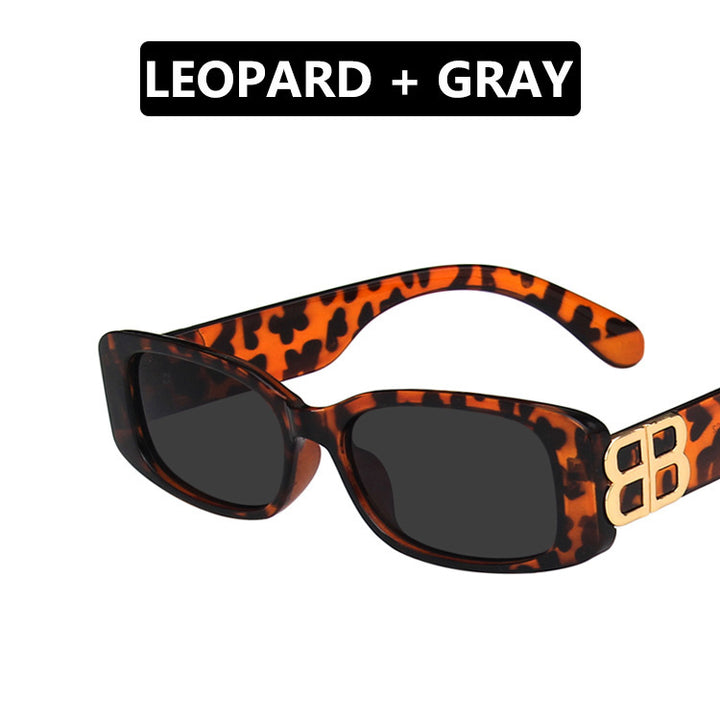 Dame Cat-Eye solbriller med luksuriøst leopardmønster og polariserte glass Skanto