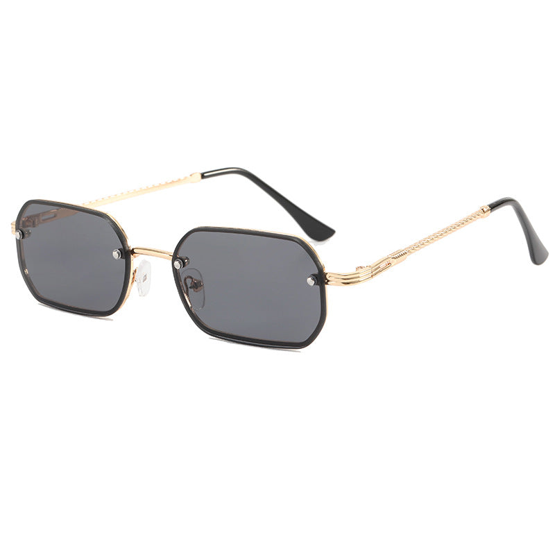 Damer moterikt Åttekantet solbrille med luksuriøs metallramme Skanto