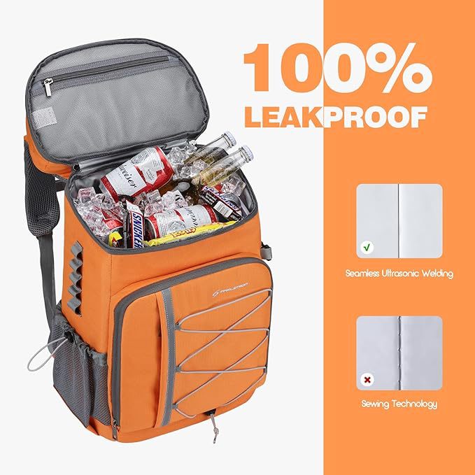 Unisex insulated picnic backpack with integrated cooler, bottle holder, and adjustable strap system Skanto