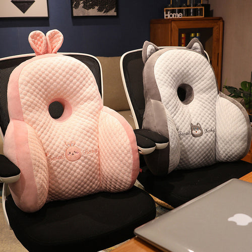Ergonomisk plysj sittepute med hullmønster Skanto