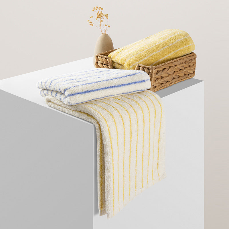 Dame fløyels-håndkle med stripete design Skanto