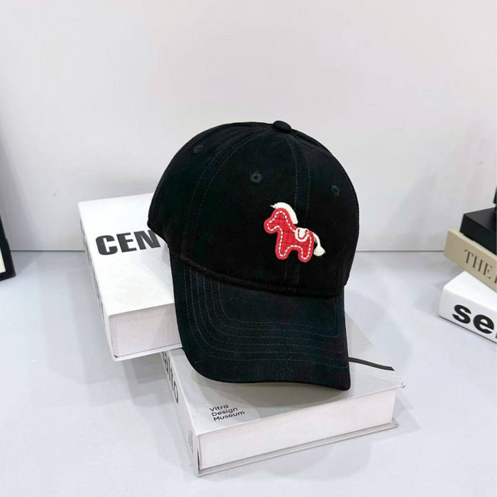 Kvinne Playful Brodert Pony Baseball Caps Skanto