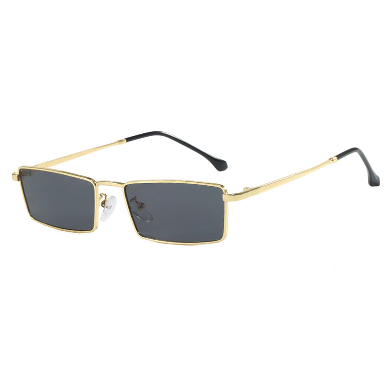 Women's square sunglasses with metal frame and comfortable nose padding Skanto