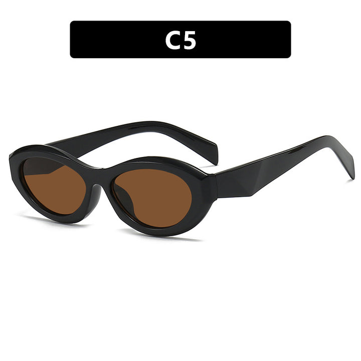 Dame elegant Cat-Eye solbrille med beskyttende UV-filter og moteramme Skanto