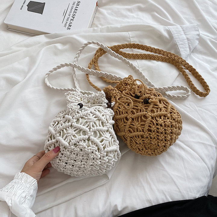Makramee crossbody bag with decorative pattern Skanto