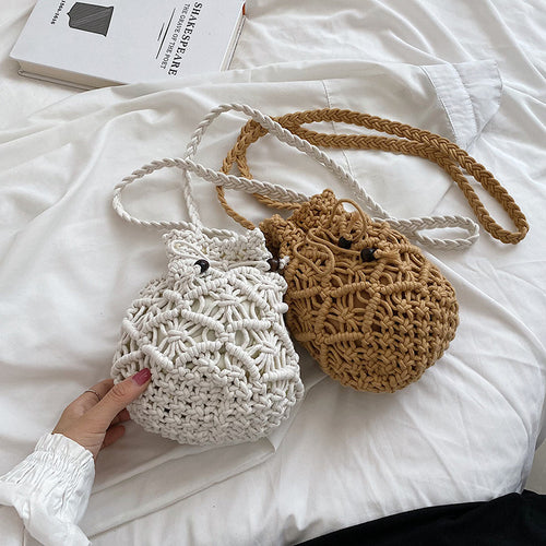 Makramee crossbody bag with decorative pattern Skanto