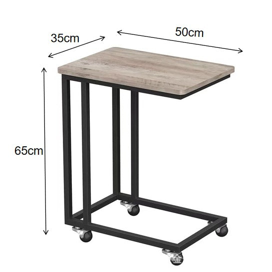 Side table with wheels and modern design Skanto
