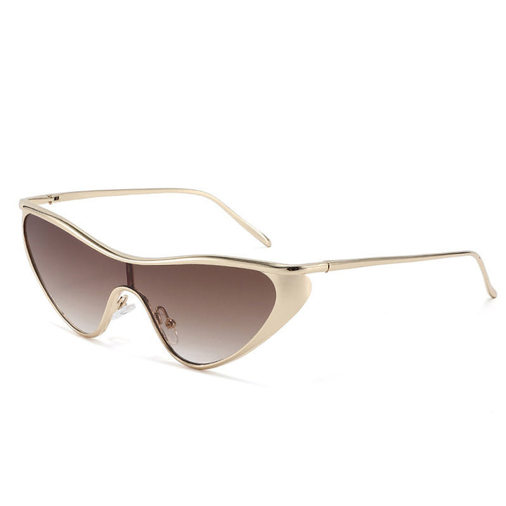 Dame futuristisk solbrille med slankt design Skanto