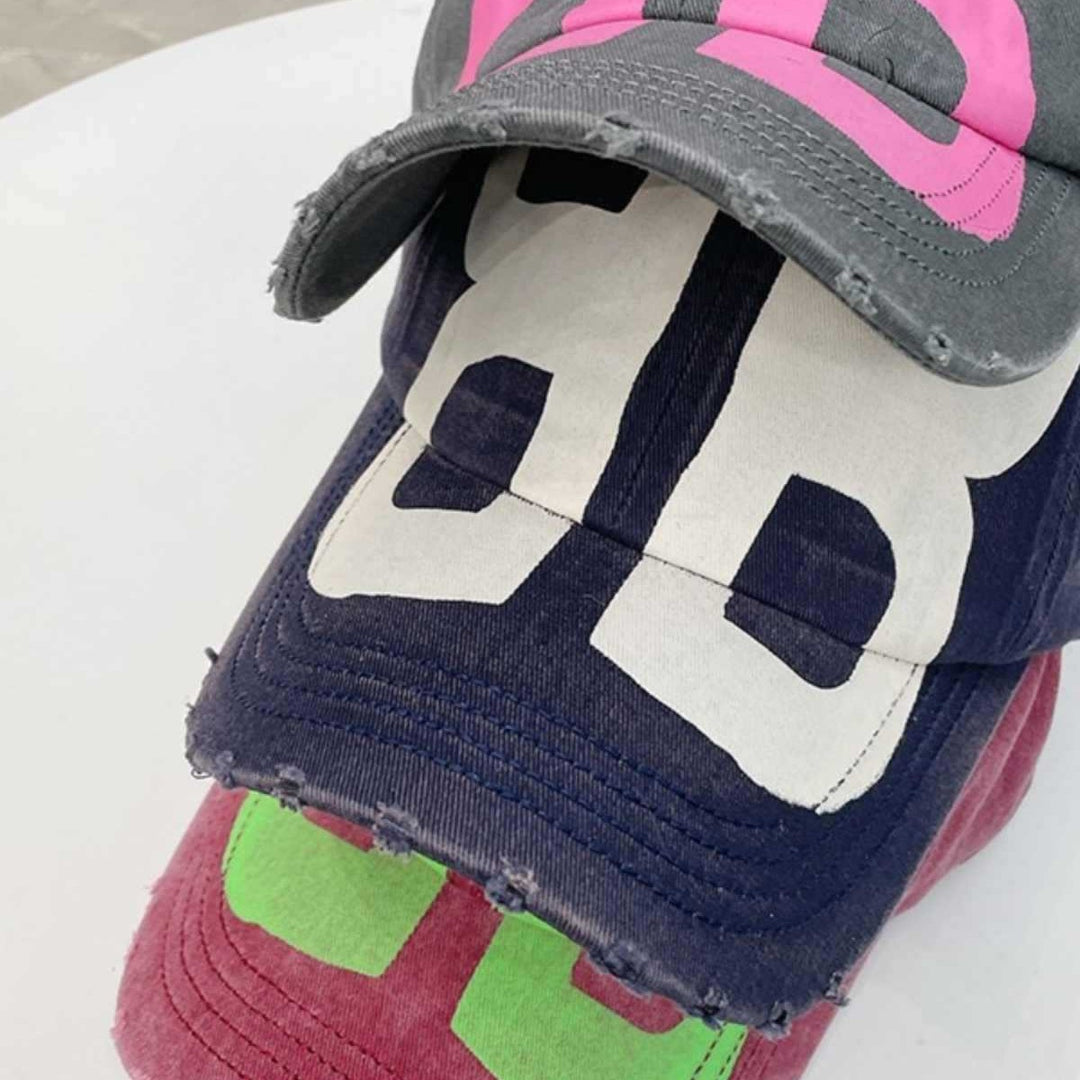 Unisex Slittet Vintage-Inspirert Baseball Caps Skanto