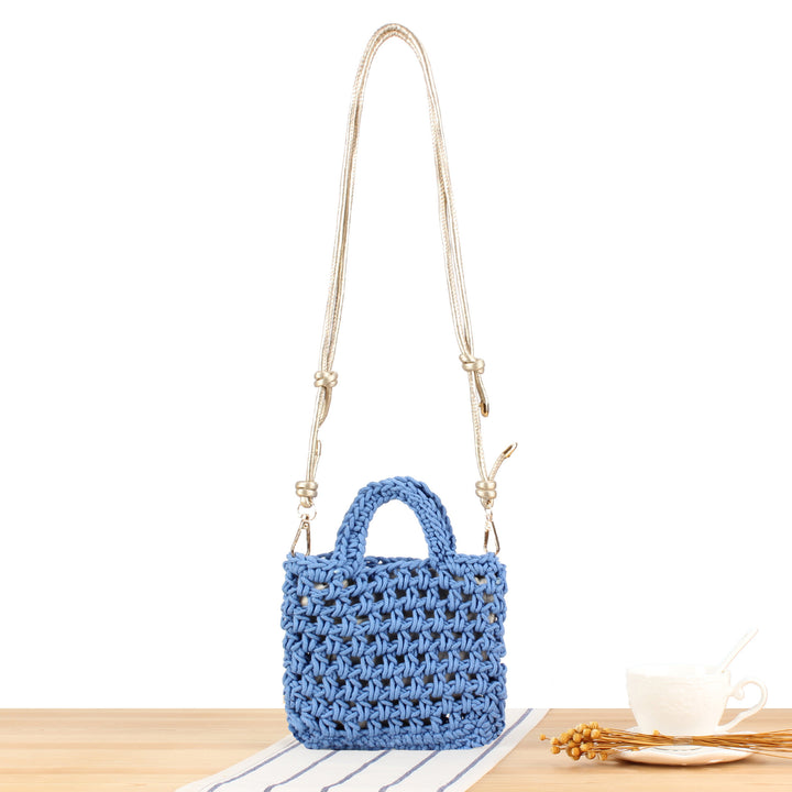 Handmade macrame handbag with adjustable shoulder strap Skanto