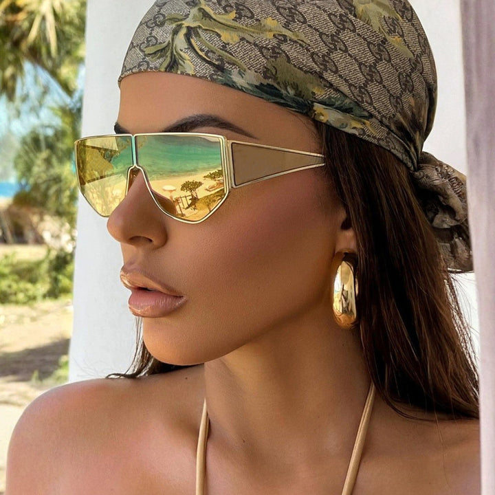 Men's Bold Statement Shield Sunglasses Skanto