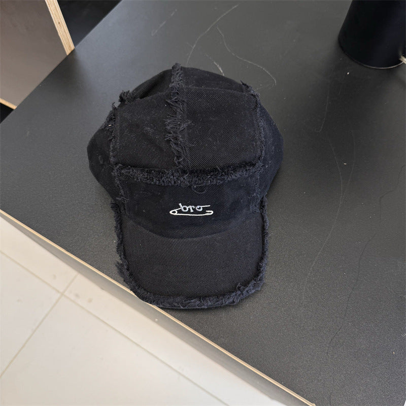 Herre Slitt Denim Snapback Caps Skanto