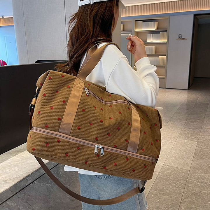 Multifunksjonell sport- og reiseveske med blomsterdesign Skanto