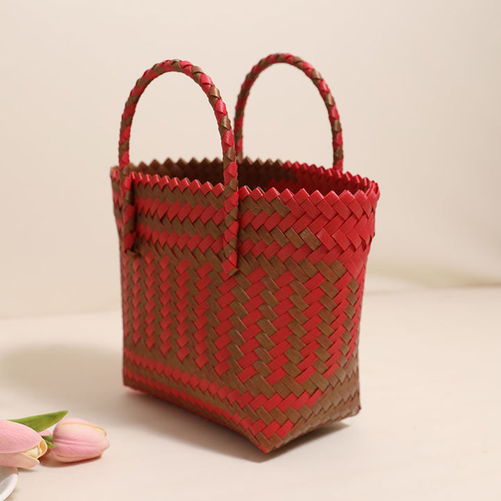 Braided tote bag in rustic design Skanto