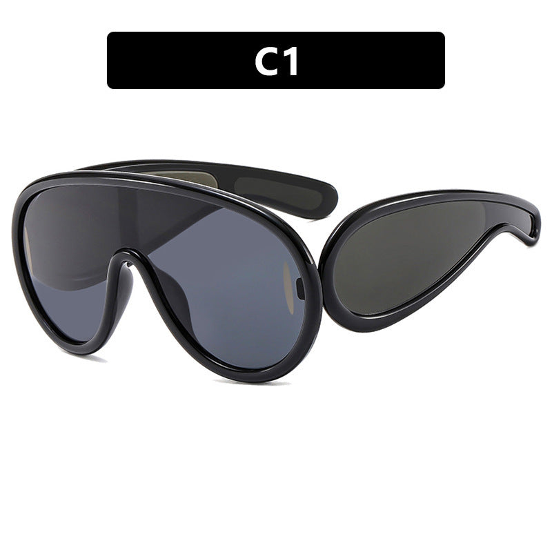 Dame moteriktig solbrille med avtakbare linser Skanto