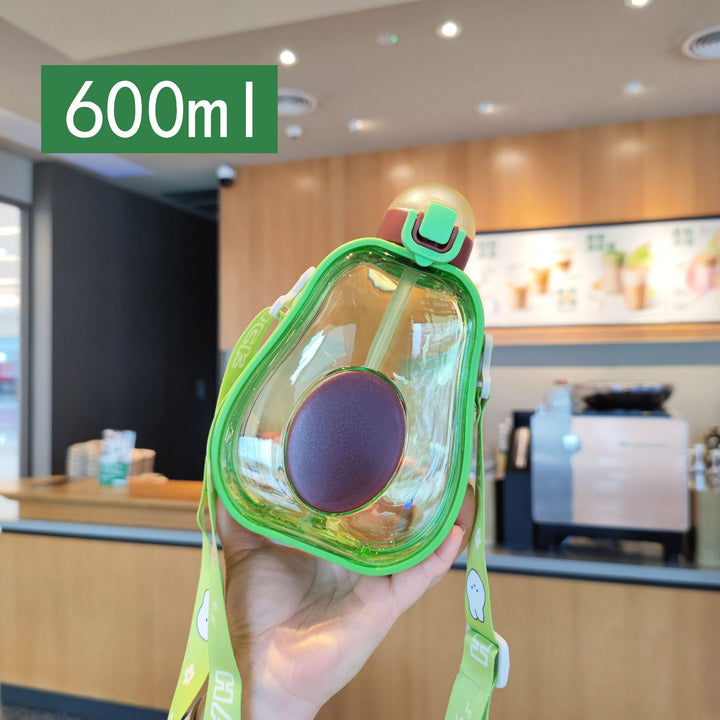 Dame kreativ Avocado-drikkeflaske med bærelabel Skanto