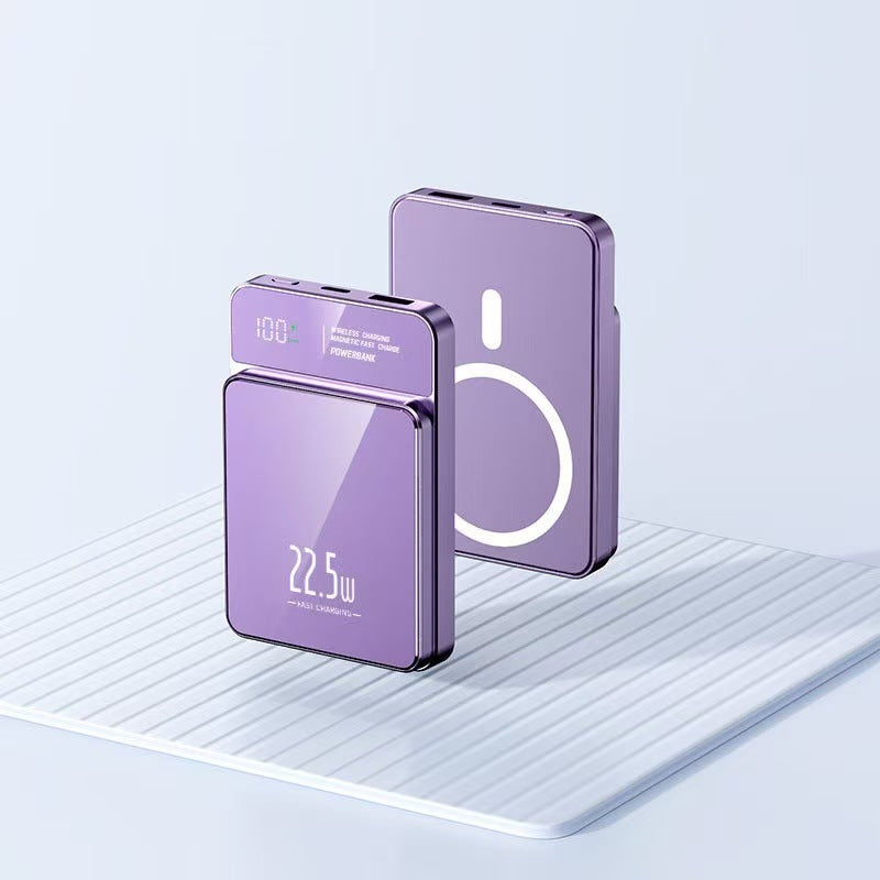 Bærbar hurtiglading powerbank med LCD-skjerm Skanto