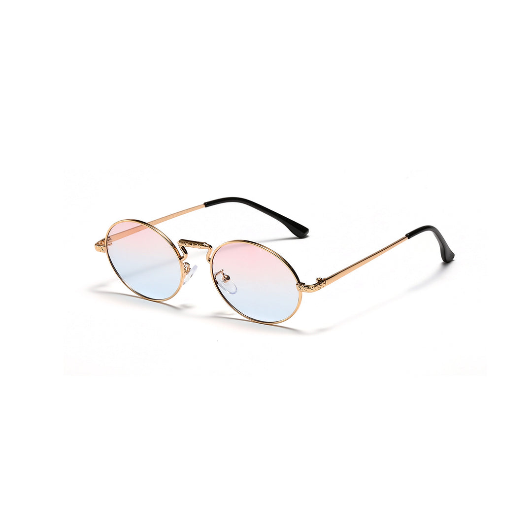 Dame rund fashionable solbriller Skanto
