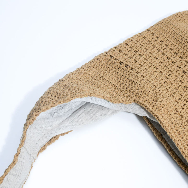 Håndlaget makramee skulderveske med ergonomisk skulderrem Skanto