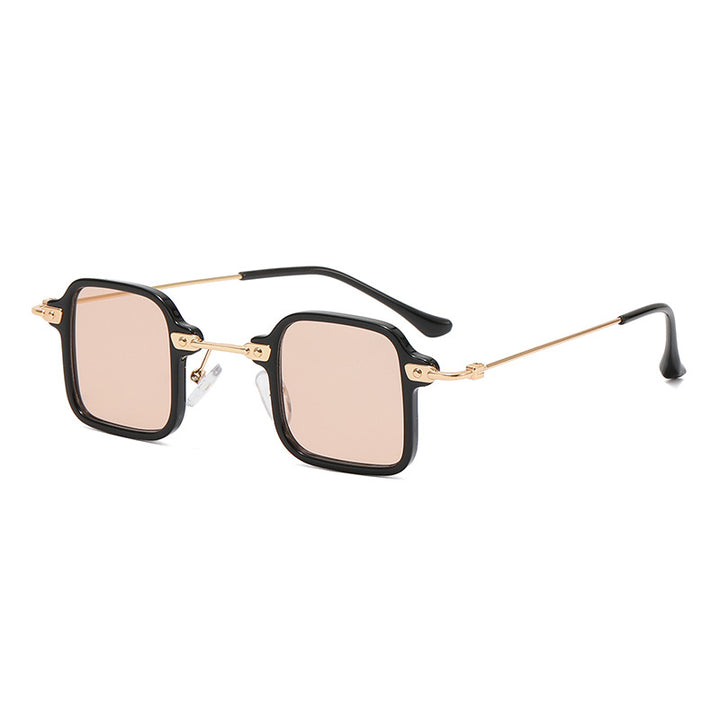 Dame geometrisk solbrille med stilfull metallramme Skanto