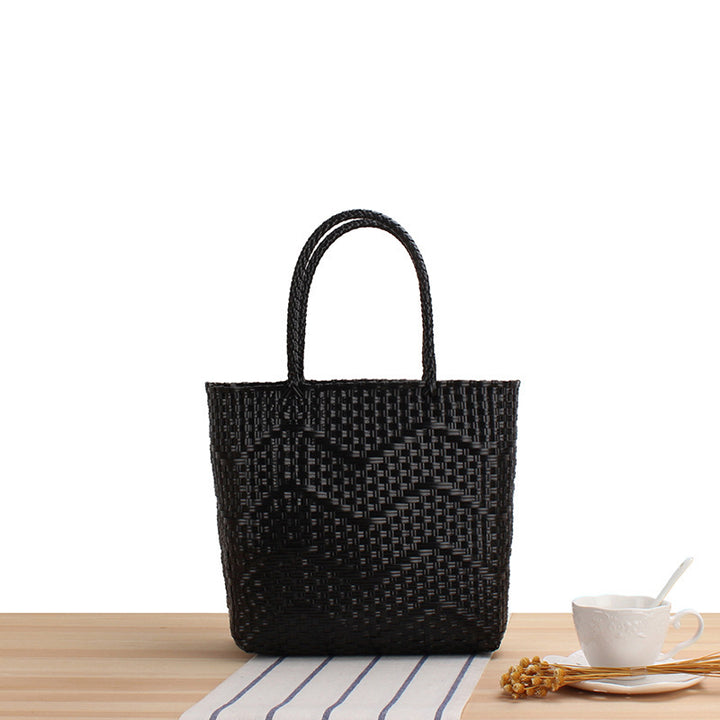 Practical tote bag with wave pattern Skanto