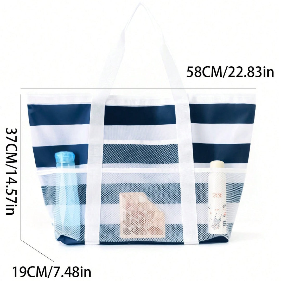 Stor strandbag av pustende mesh-materiale Skanto