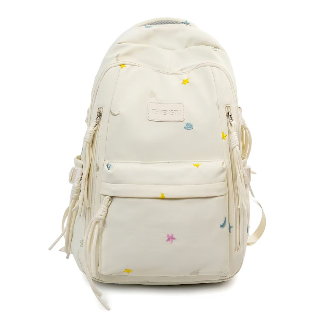 Multi-Lomme Brodert Ryggsekk Skanto