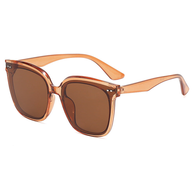 Dame kvadratisk solbrille med speilende fargekobling Skanto