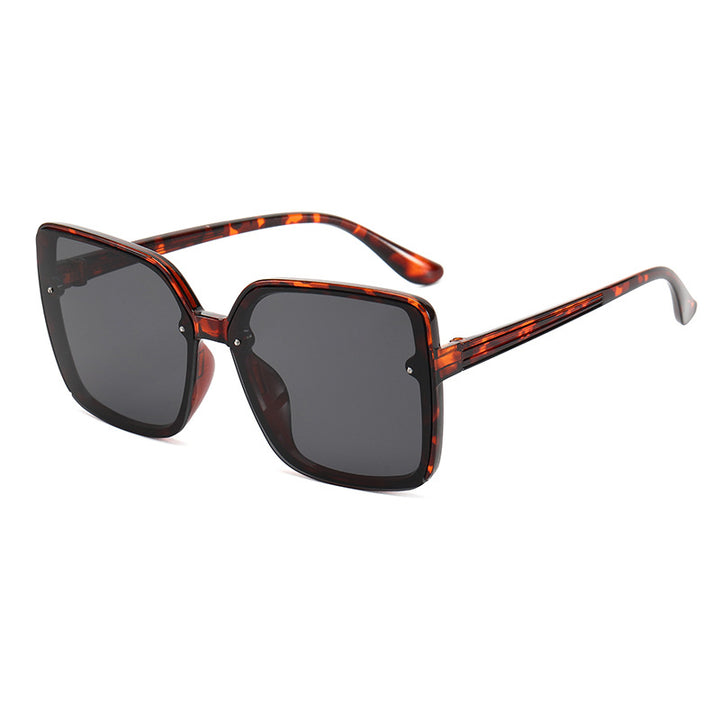 Dame Oversized-firkantet solbrille med kontrasterende ramme Skanto
