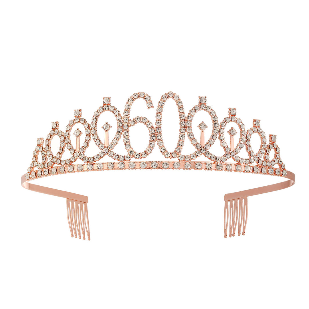Damer krystall dekorert tiara med elegant design Skanto