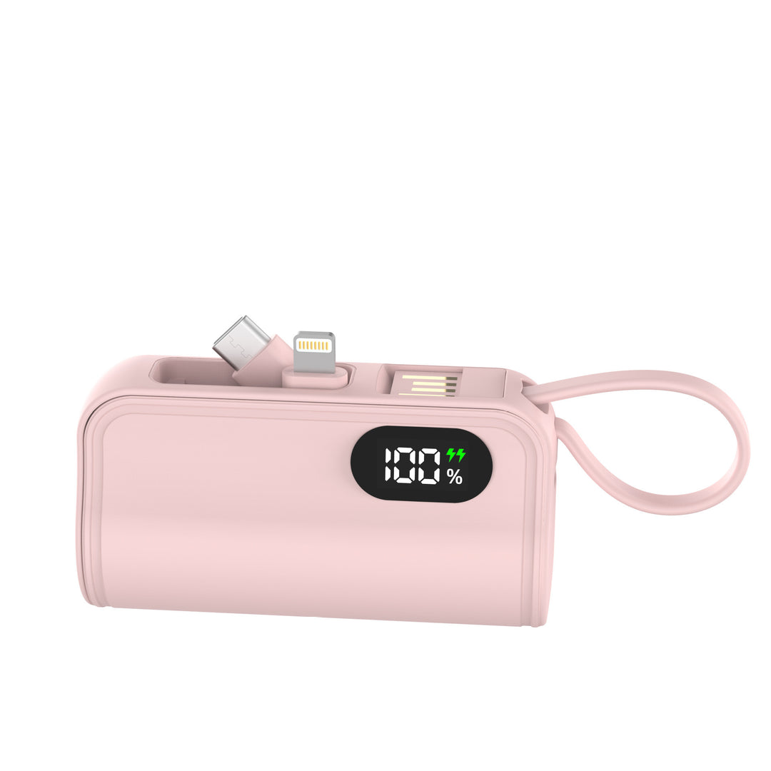 Bærbar powerbank med multifunksjonell ladekabel og digital skjerm Skanto