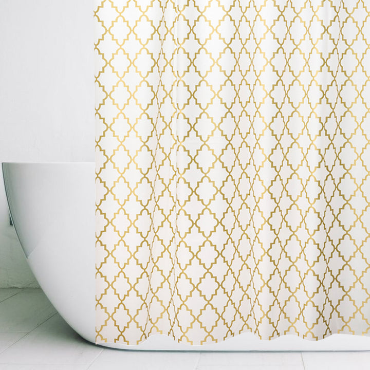 Chic Geometrisk Mønster Dusjforheng Skanto