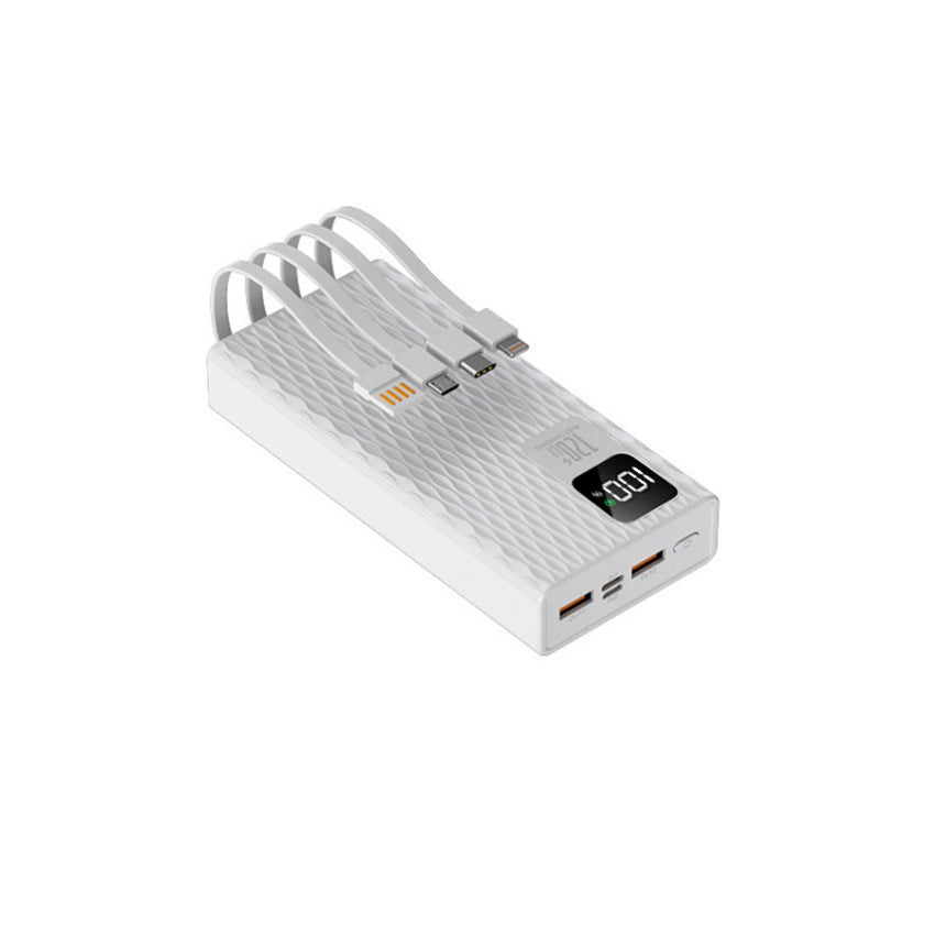 Høyytelses powerbank med integrerte hurtigladeporter og LCD-skjerm Skanto