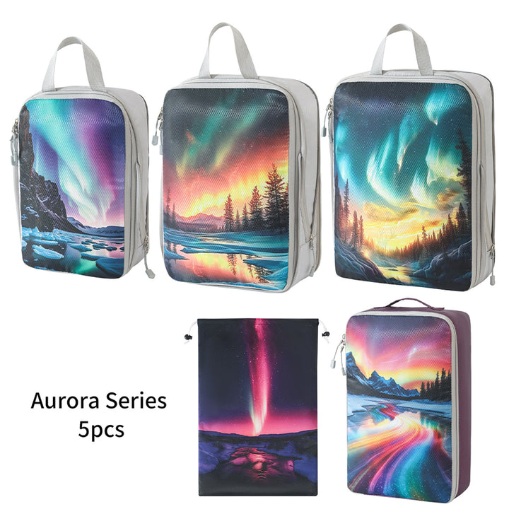 Set of Travel Organizers with Unique Nature Prints Skanto