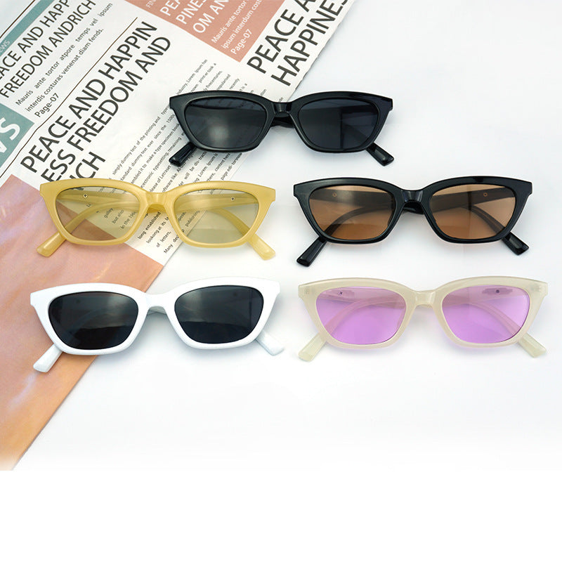 Damer Modische Cat-Eye Solbrille med elegant transparent ramme Skanto