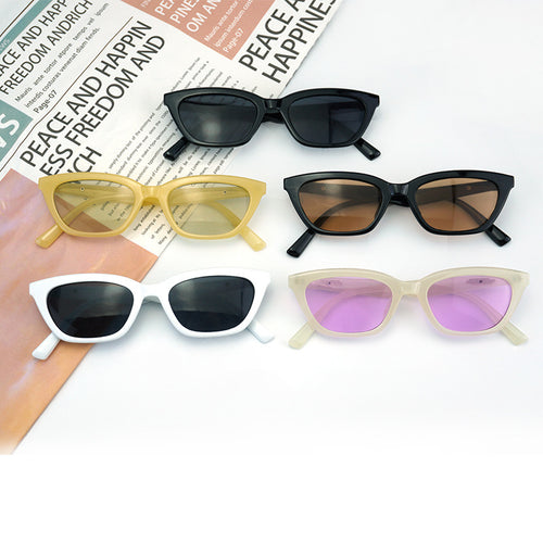 Damer Modische Cat-Eye Solbrille med elegant transparent ramme Skanto