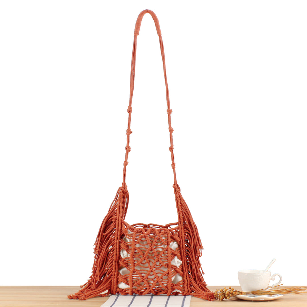 Handbag with artistic macrame design Skanto 1784182970