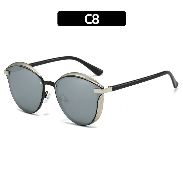 Dame solbrille med luksuriøs metallramme og harmonisk kontur Skanto