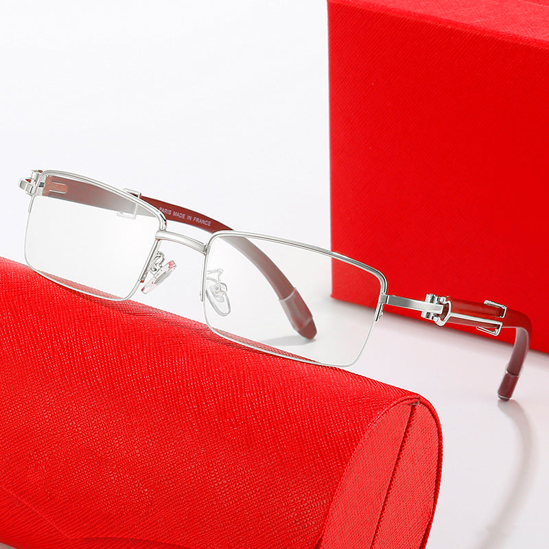Dame modische solbrille med elegant metallramme og høykvalitets glass Skanto