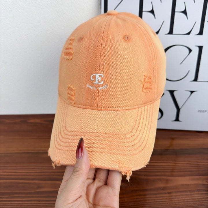 Unisex Slittet Denim Caps Skanto